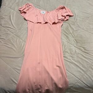 Off Shoulder Pink Dress